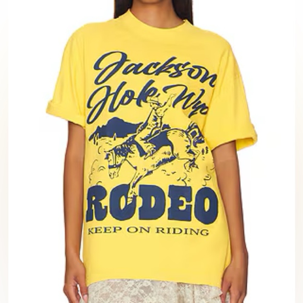 Diamond Cross Ranch Jackson Hole Buck Graphic Tee in Yellow